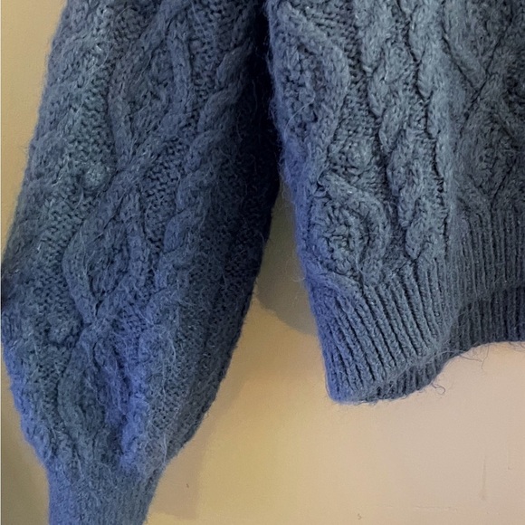 Zara CableKnit Blogger Favorite Cardigan Sweater Oversized Statement Preppy Fall - Picture 7 of 11